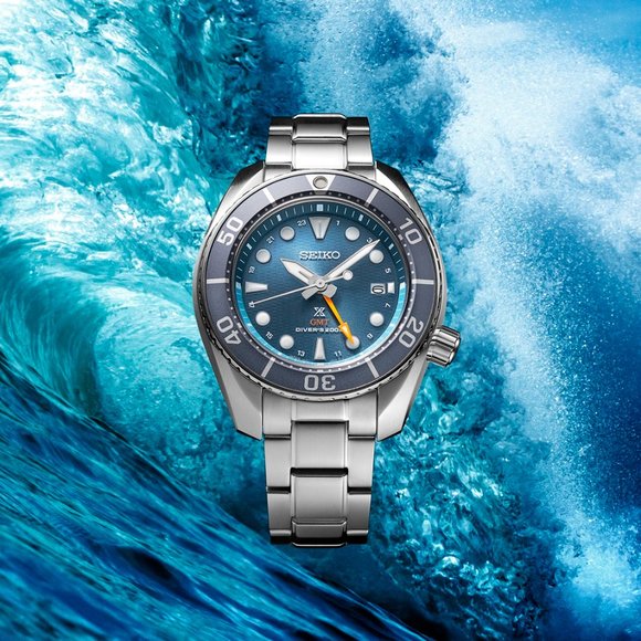 NEW SEIKO SFK001 PROSPEX 'SOLAR SUMO' GMT DIVER QUARTZ MEN'S WATCH - Picture 6 of 8